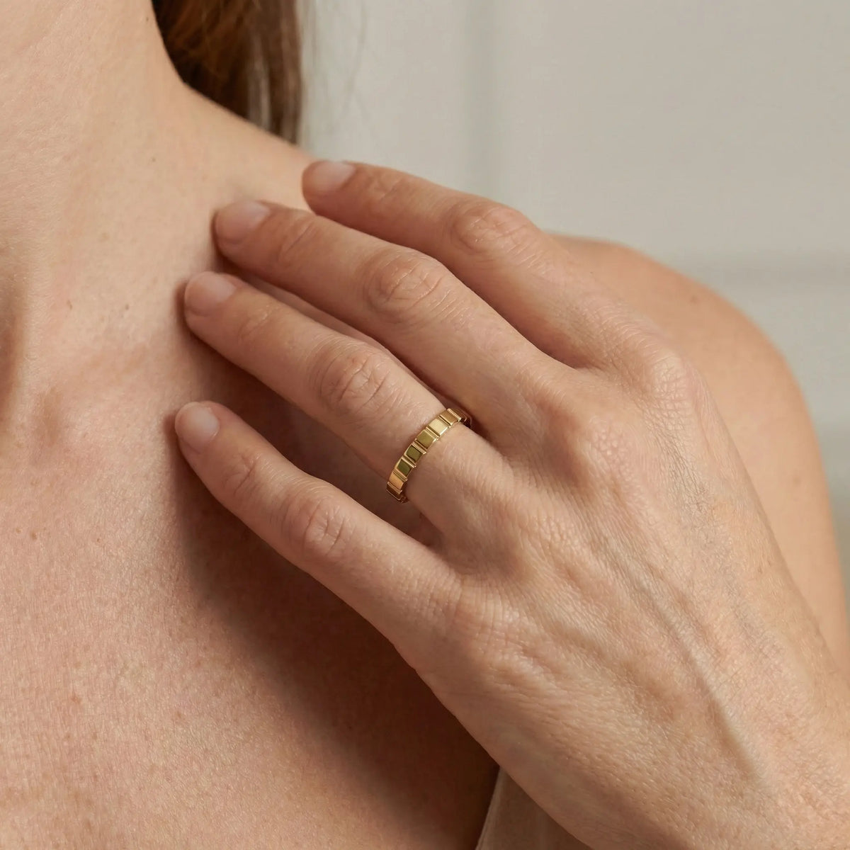Blockline – 375 Echtgold Ring facettiert - Suzan GoldRing