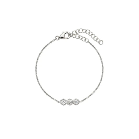 Crystal Trio Bracelet – 925 Sterling Silber Armband mit Zirkonia Steinen - Suzan Gold