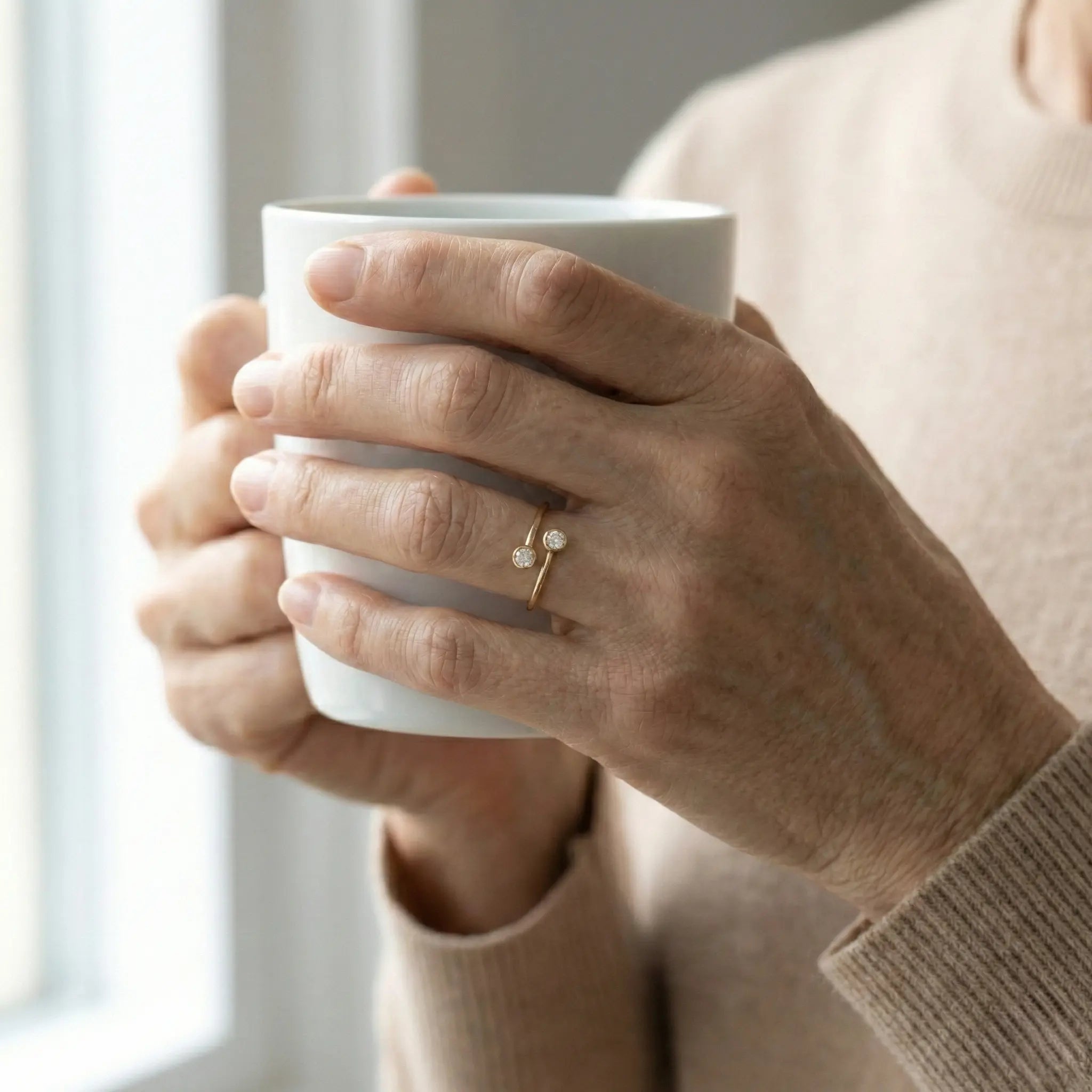 Twinlight Ring – Damenring aus 375 Echtgold Größe 52 - Suzan GoldRing