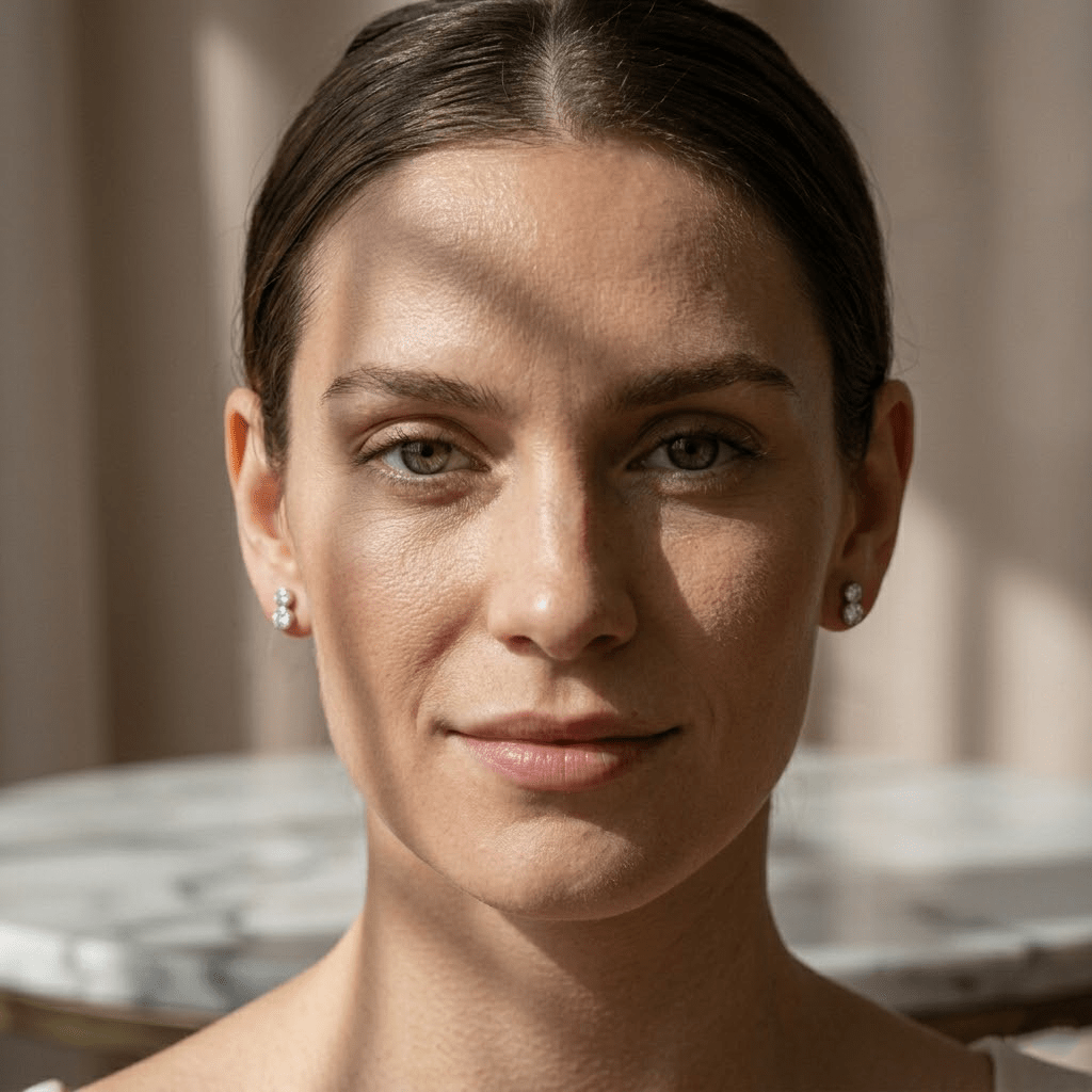 Zirkonia Ohrstecker Doppel – 925 Sterling Silber Ohrringe - Suzan Gold