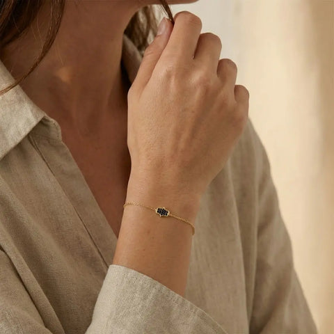 Aurelia Guard – 375 Echtgold Armband mit Zirkonia Ornament - Suzan GoldArmbänder
