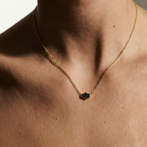 Aurielle Charm – 375 Echtgold Halskette mit Zirkonia Ornament