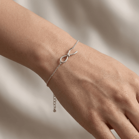 Infinity Knot Bracelet – 925 Sterling Silber Armband Schleife - Suzan Gold