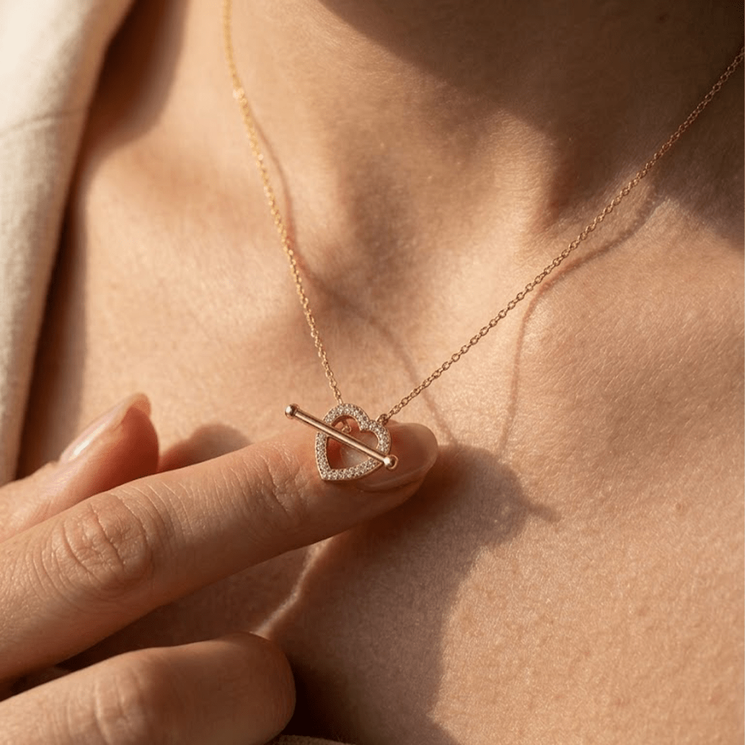 Herz Kette 925 Sterling Silber – Damen Halskette - Suzan Gold