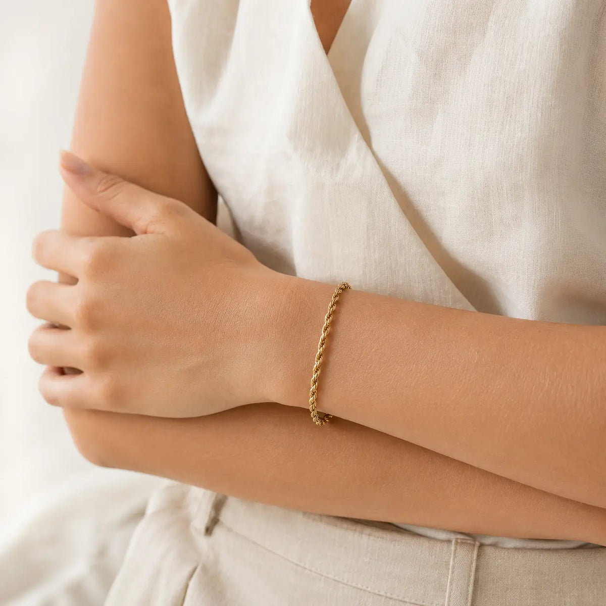 Rope Twist – Kordel-Armband aus 585 Gold Suzan Gold