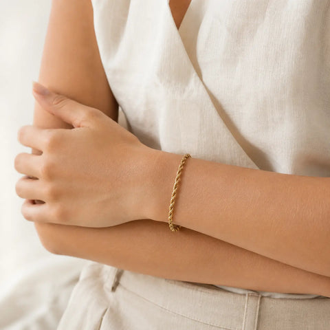 Rope Twist – Kordel-Armband aus 585 Gold Suzan Gold
