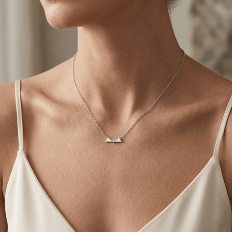 Dreieck Halskette 925 Sterling Silber – Damen Kette - Suzan Gold
