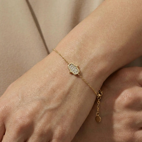 Aurelia Guard – 375 Echtgold Armband mit Zirkonia Ornament - Suzan GoldArmbänder
