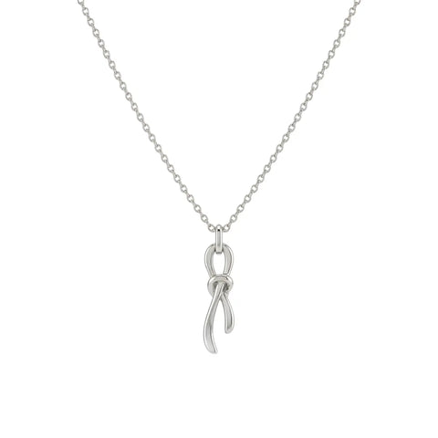 Knot Pendant Necklace – 925 Sterling Silber Halskette Knoten Anhänger - Suzan Gold