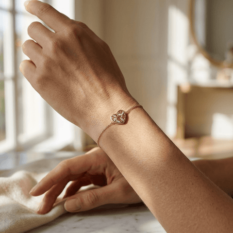 Herz Armband Zirkonia – 925 Sterling Silber Armband - Suzan Gold