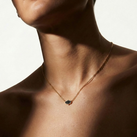 Aurielle Charm – 375 Echtgold Halskette mit Zirkonia Ornament