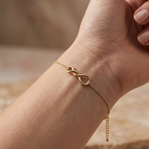 Infinity Bracelet – 925 Sterling Silber Armband mit Unendlich Symbol - Suzan Gold