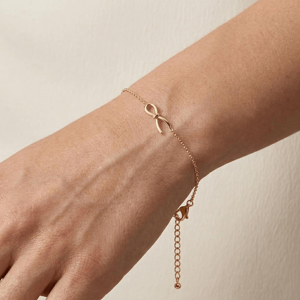 Infinity Knot Bracelet – 925 Sterling Silber Armband Schleife - Suzan Gold