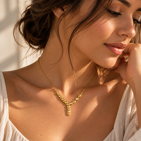 Mosaic Y – Y-Collier mit Filigran- und Glanzgliedern aus 750 Gold Suzan Gold