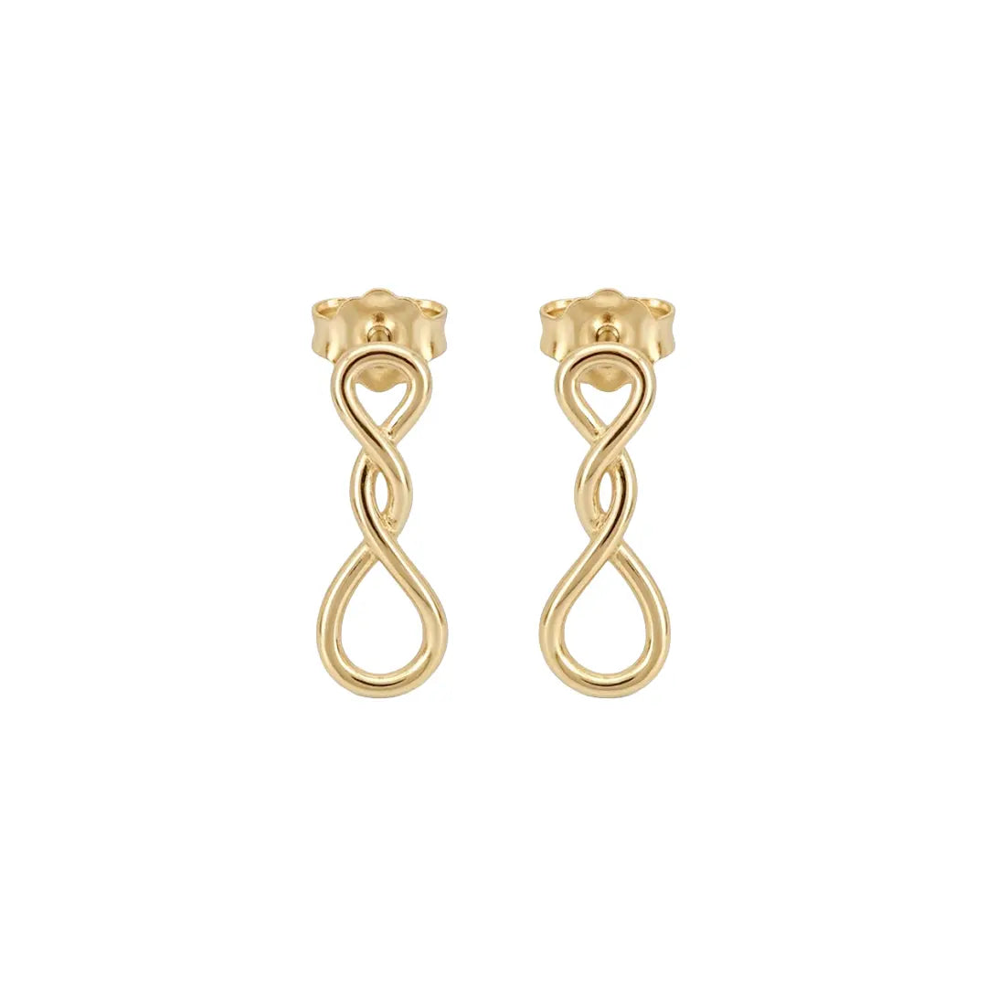 Infinity Knot Earrings – 925 Sterling Silber Ohrringe Unendlichkeitsknoten - Suzan Gold