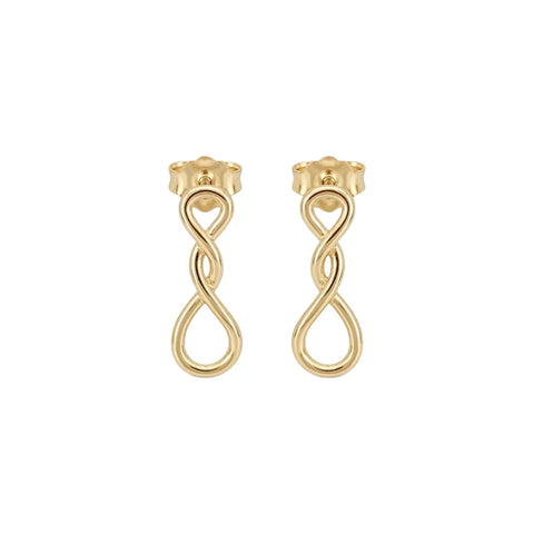 Infinity Knot Earrings – 925 Sterling Silber Ohrringe Unendlichkeitsknoten - Suzan Gold
