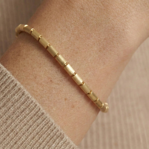 CylindraLoop – 375 Echtgold Armband mit Röhrenelementen - Suzan GoldArmbänder