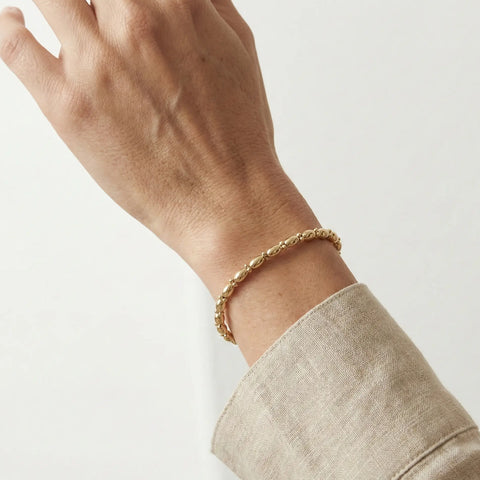 Oliva Loop – 375 Echtgold Armband mit ovalen Gliedern - Suzan GoldArmbänder