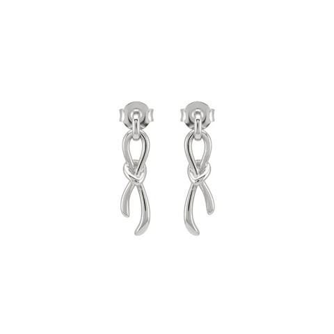 Knot Drop Earrings – 925 Sterling Silber Ohrringe Knoten Anhänger - Suzan Gold