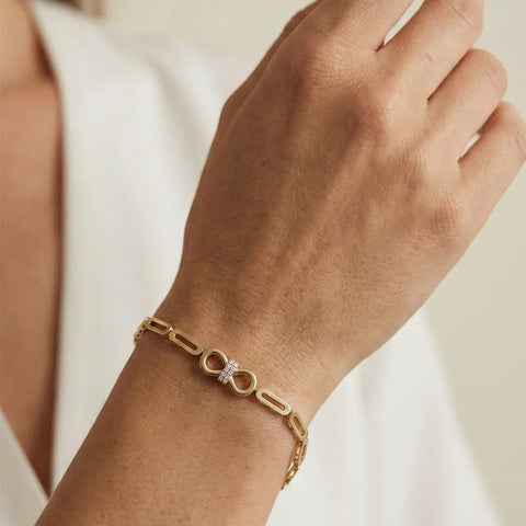 InfiniLinka – 375 Echtgold Armband mit Infinity Element - Suzan GoldArmbänder