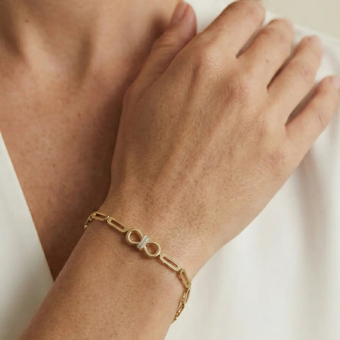 InfiniLinka – 375 Echtgold Armband mit Infinity Element - Suzan GoldArmbänder