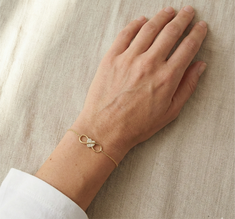 InfinityHearta – 375 Echtgold Armband mit Herz Infinity Symbol Suzan Gold