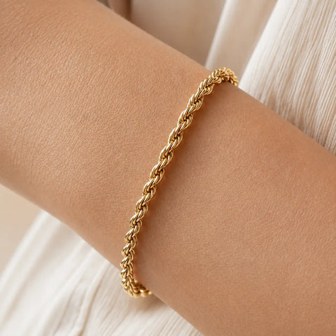 Rope Twist – Kordel-Armband aus 585 Gold Suzan Gold
