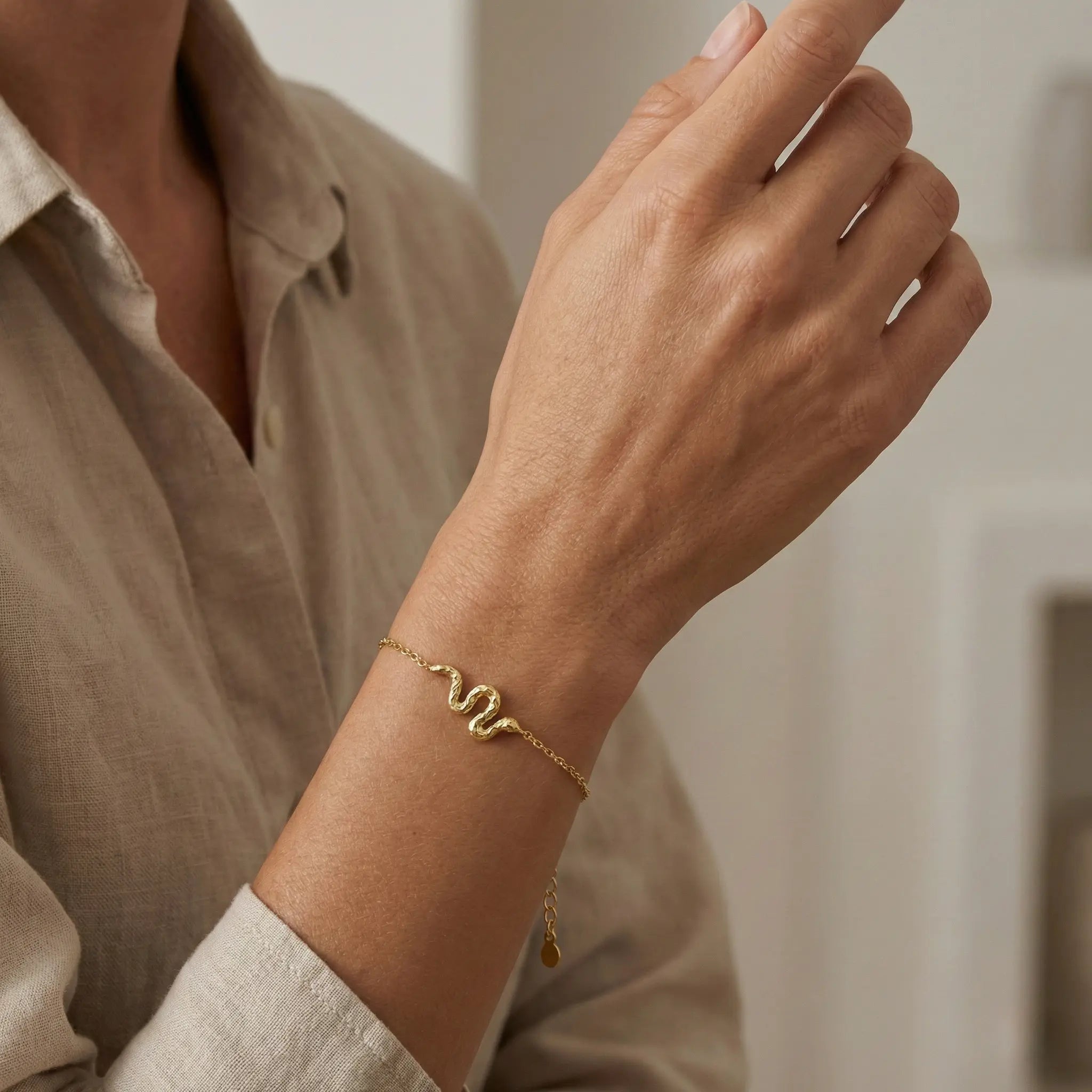 Serpentina – 375 Echtgold Armband mit Schlangenmotiv - Suzan GoldArmbänder