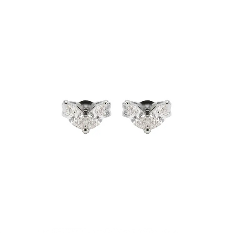 Marquise Stud Earrings – 925 Sterling Silber Ohrstecker Zirkonia - Suzan Gold