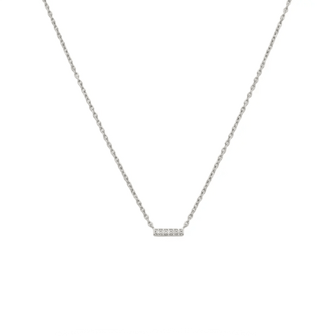 Bar Necklace Zirkonia – 925 Sterling Silber Halskette - Suzan Gold