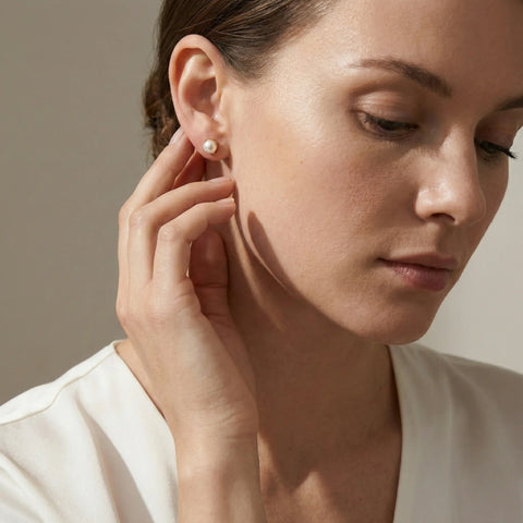 PearlaPure – 375 Echtgold Perlen Ohrstecker - Suzan GoldOhrringe