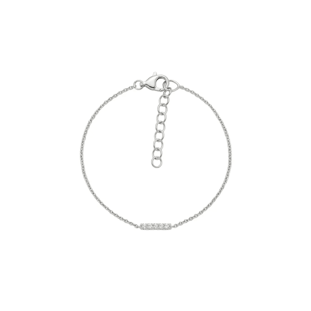 Bar Armband Zirkonia – 925 Sterling Silber Armband - Suzan Gold