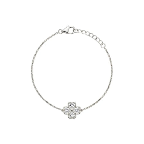Kleeblatt Armband Zirkonia – 925 Sterling Silber Armband - Suzan Gold