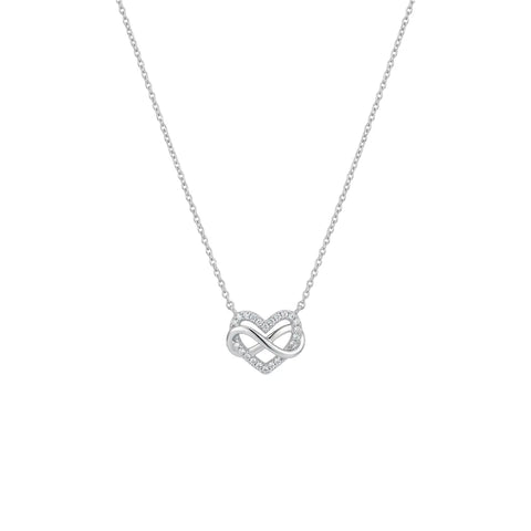 Unendlichkeit Herz Kette 925 Sterling Silber – Damen Halskette - Suzan Gold