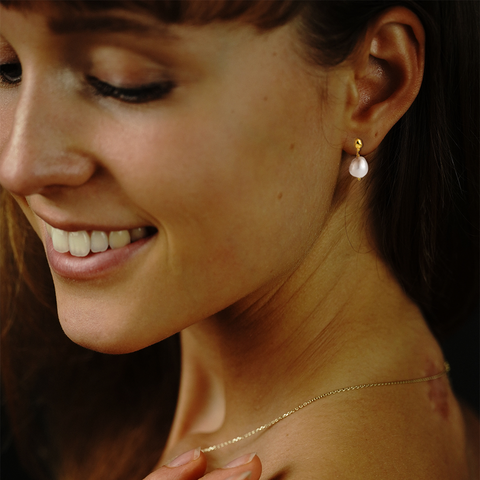 Pearlette – Perlen-Ohrringe aus 925er Silber, vergoldet