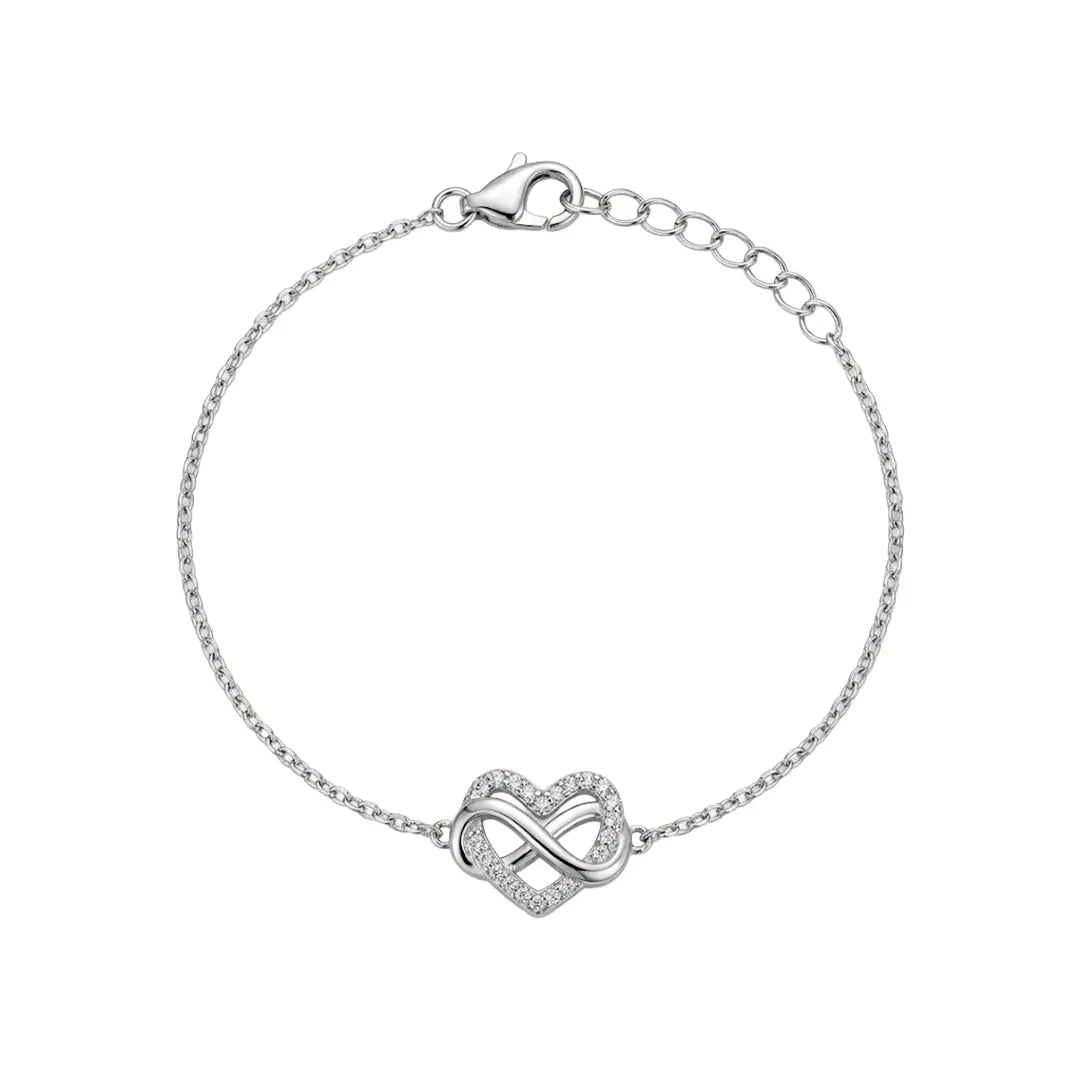 Unendlichkeit Herz Armband 925 Sterling Silber – Damen Armband - Suzan Gold