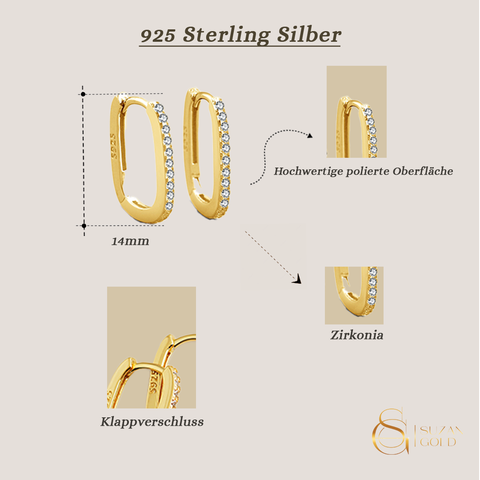 Orabella – Filigrane Huggies-Creolen aus 925 Silber mit Zirkonia