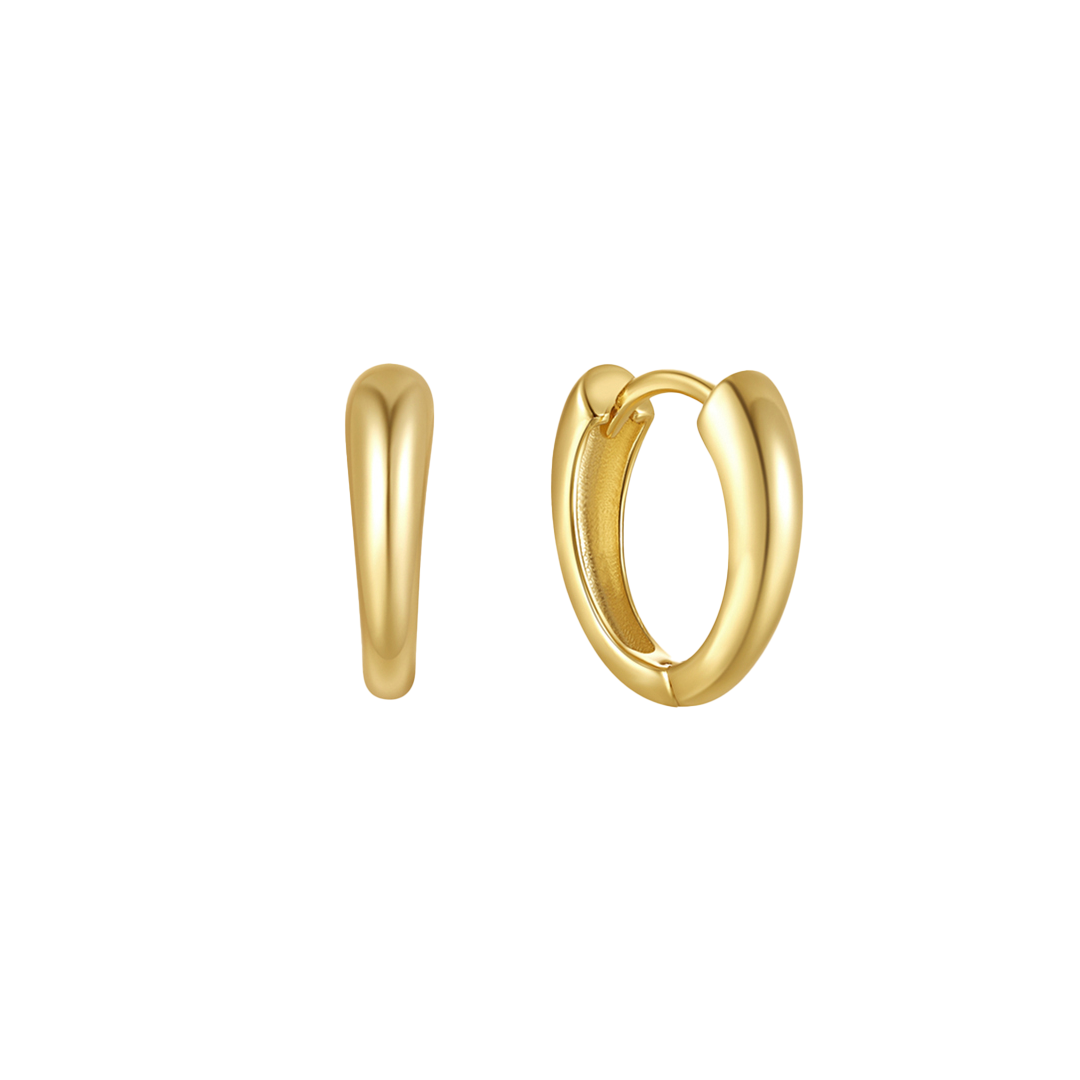 Shapeline – Huggie-Creolen aus 925 Silber in Gold oder Silber
