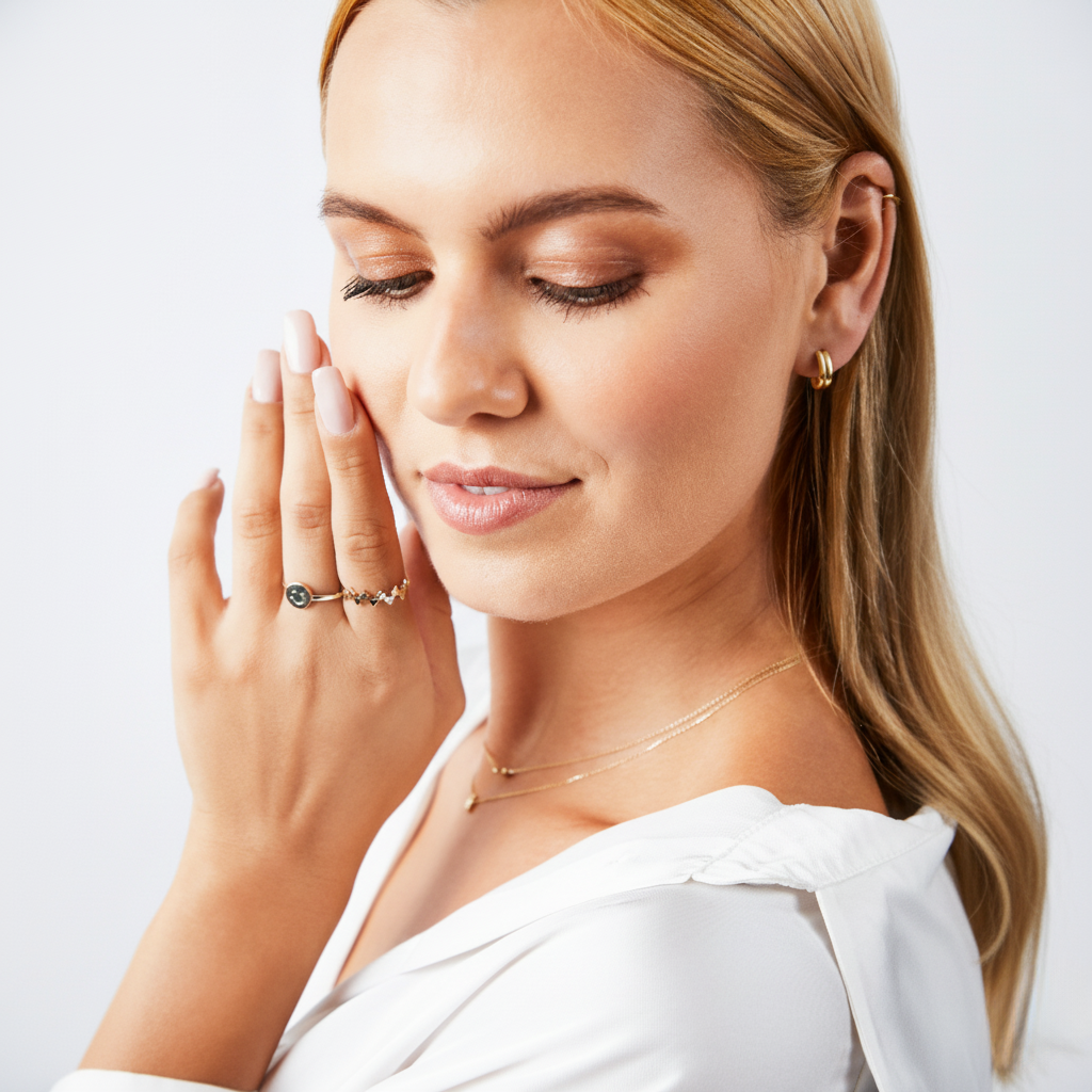 Glowline – Vergoldete Huggie-Creolen aus 925 Silber