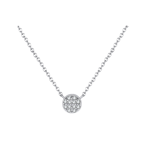 Milari Zirkonia-Kette aus 925 Silber – rund & elegant