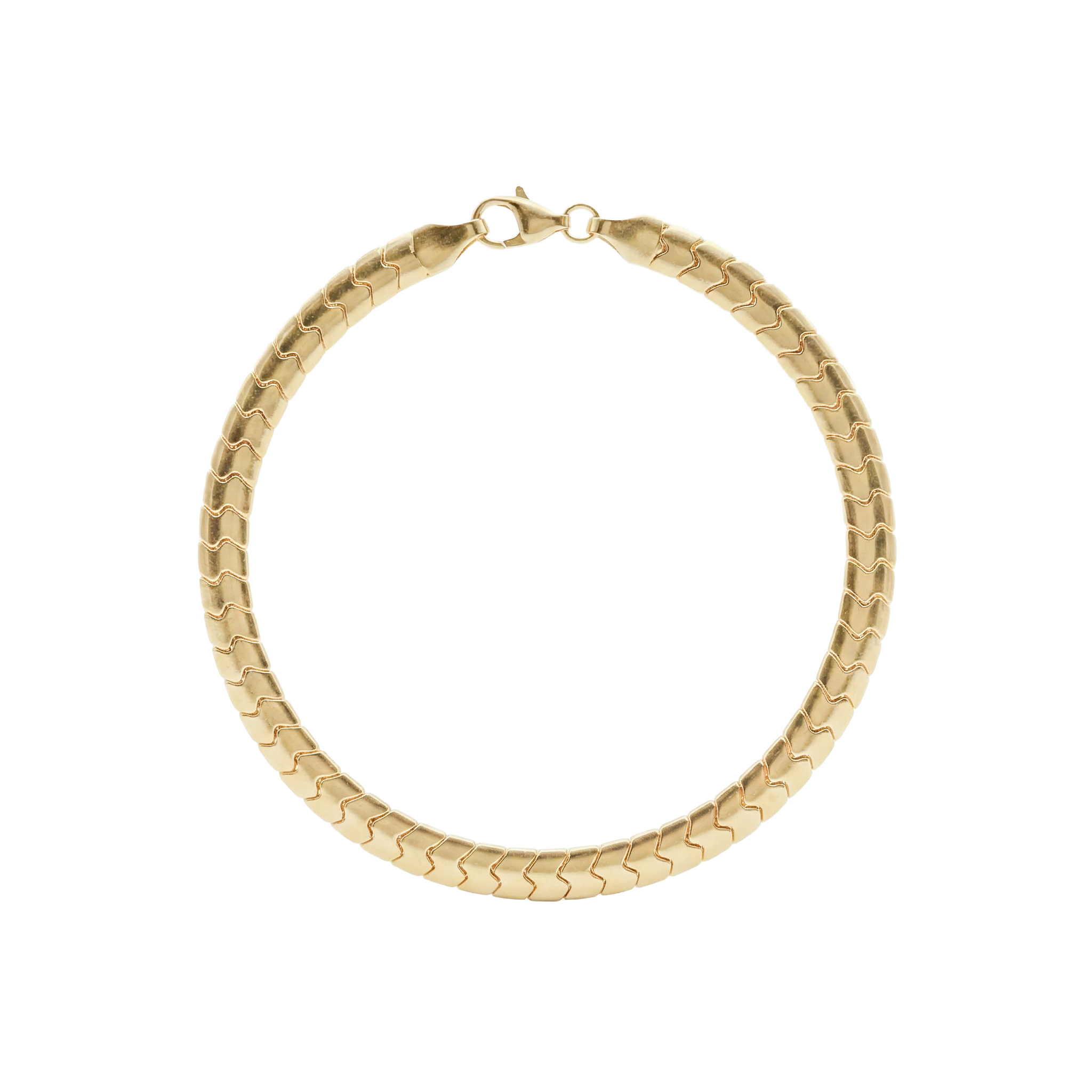 ZignaFlex – Flaches Gliederarmband aus 375 Echtgold