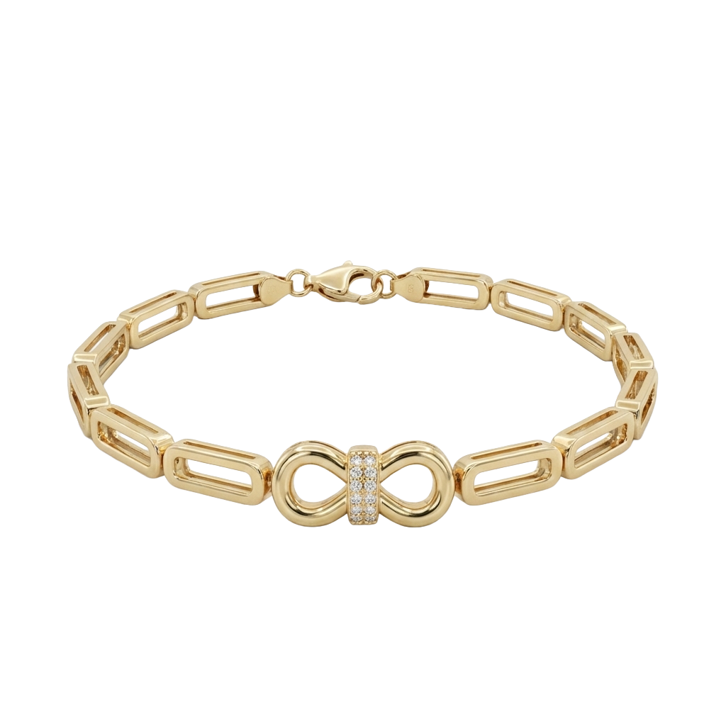 InfiniLinka – 375 Echtgold Armband mit Infinity Element