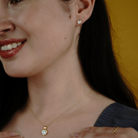 Liora Set – Herzschmuck aus 925 Silber mit Zirkonia