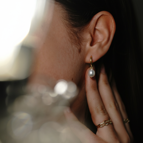 Celestelle – Runde Perlenohrringe aus 925 Silber