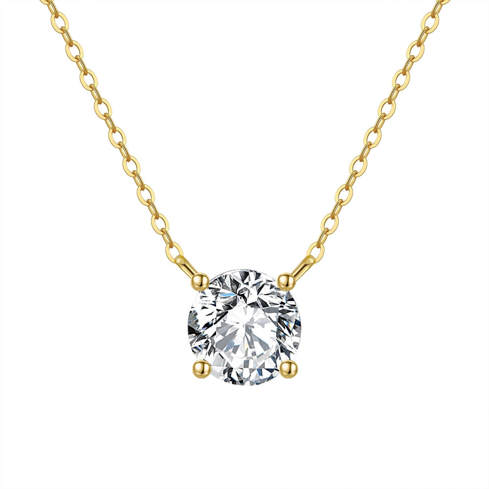Lumoria Solitär-Halskette mit funkelndem Premium-Kristall – elegante Damenkette