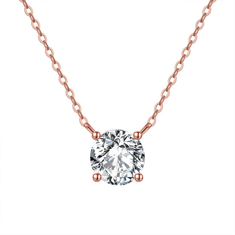 Lumoria Solitär-Halskette mit funkelndem Premium-Kristall – elegante Damenkette