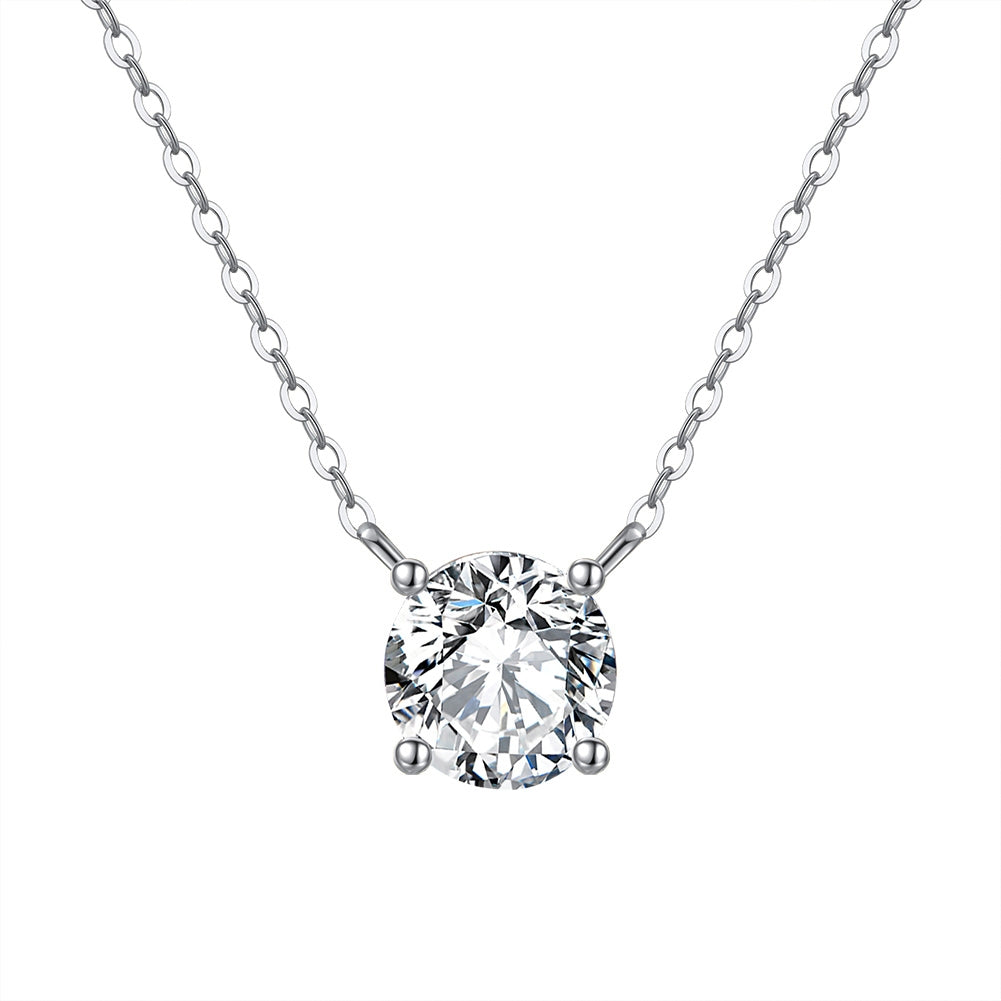 Lumoria Solitär-Halskette mit funkelndem Premium-Kristall – elegante Damenkette