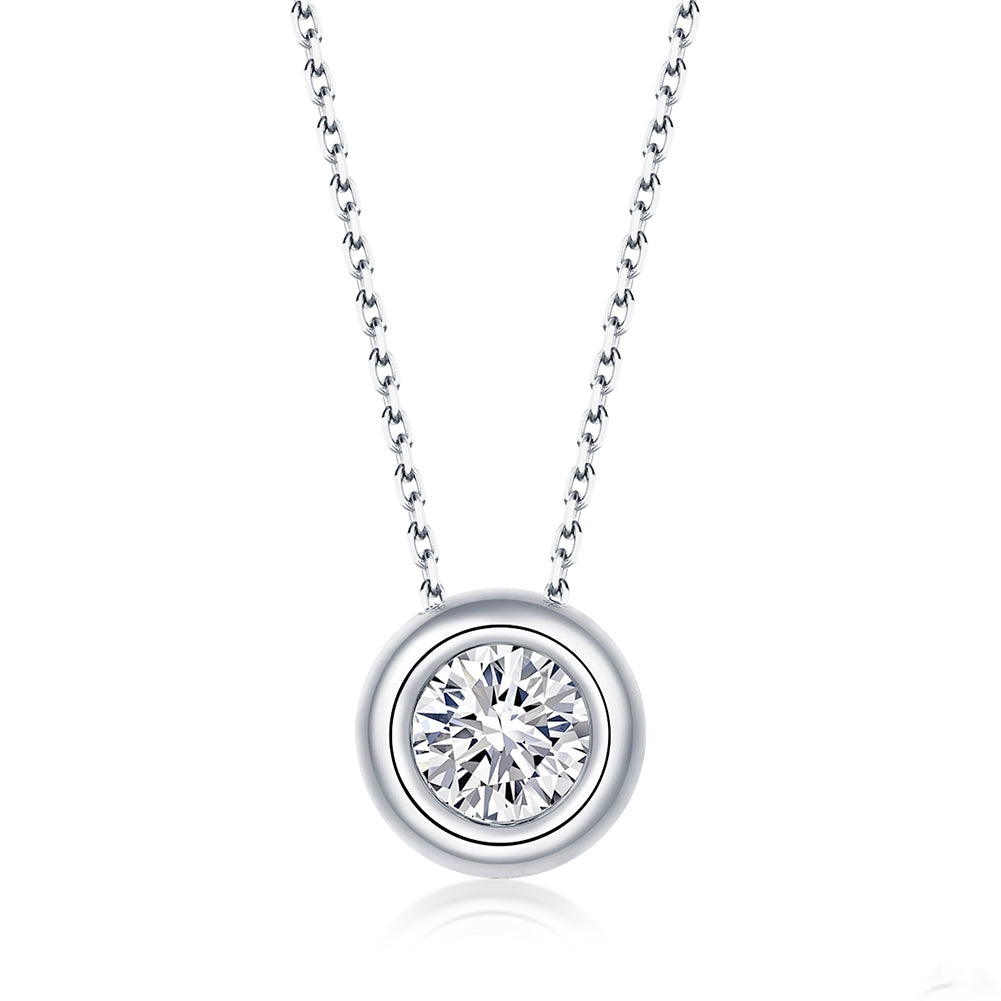 Aurevra – Zarte Halskette aus 925 Silber mit brillantgeschliffenem Premium-Kristall für Damen
