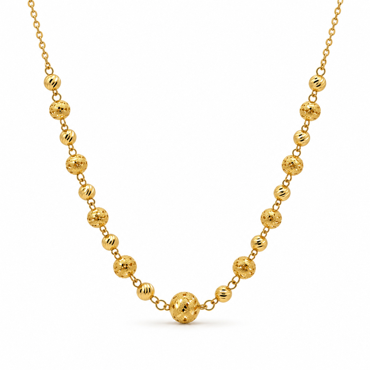 Filigree Ball – Kugelkette mit filigranen Gold-Kugeln aus 875 Gold