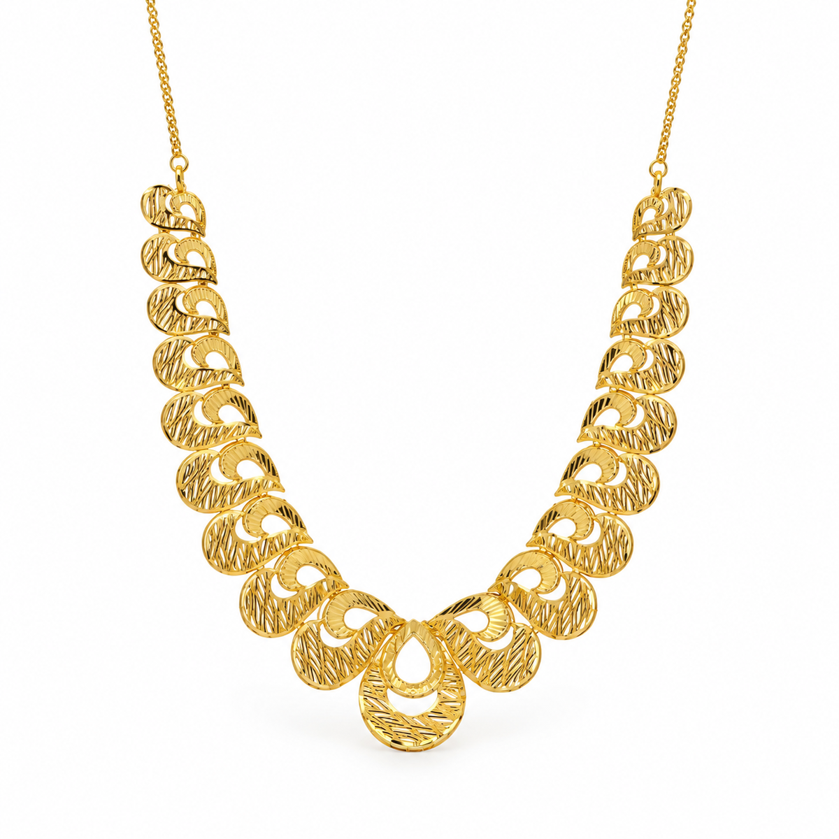 Swirl Drop Schmuckset aus 750 Gold